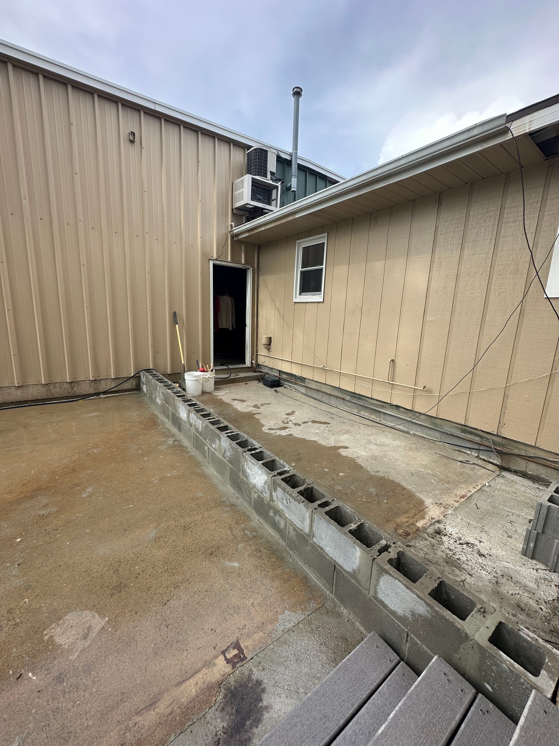Kitchen Addition Foundation Work in Progress