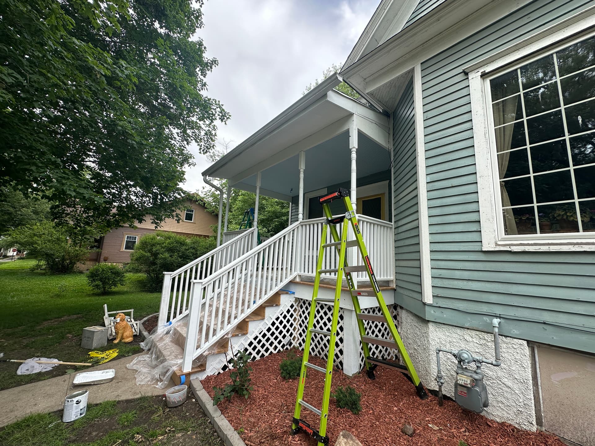Front Porch Rebuild with Fresh Cedar Decking and New Stairs