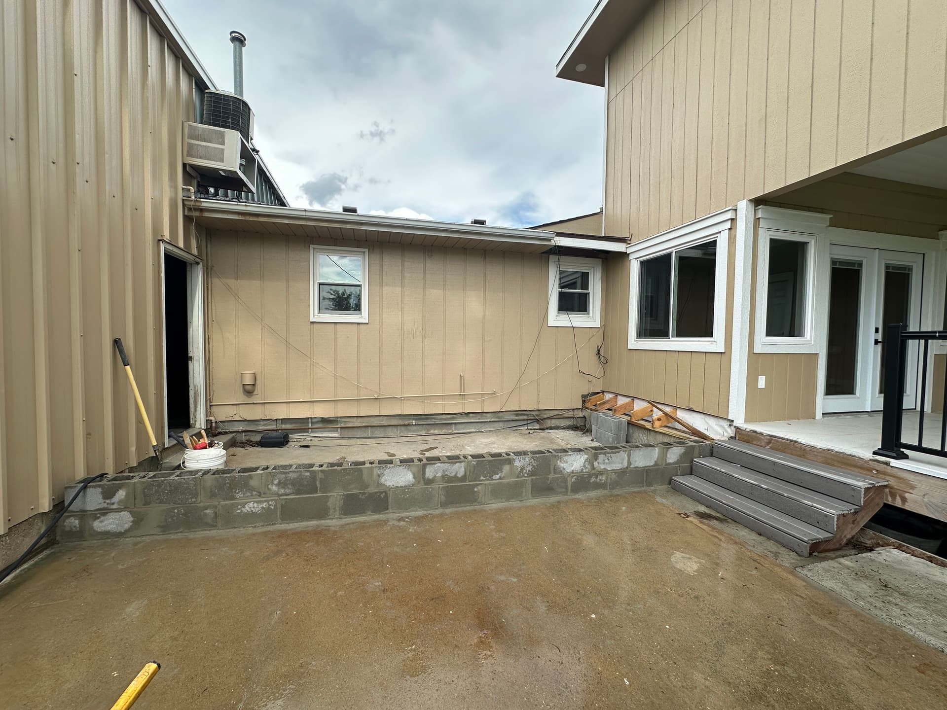 Kitchen Addition Foundation Work in Progress