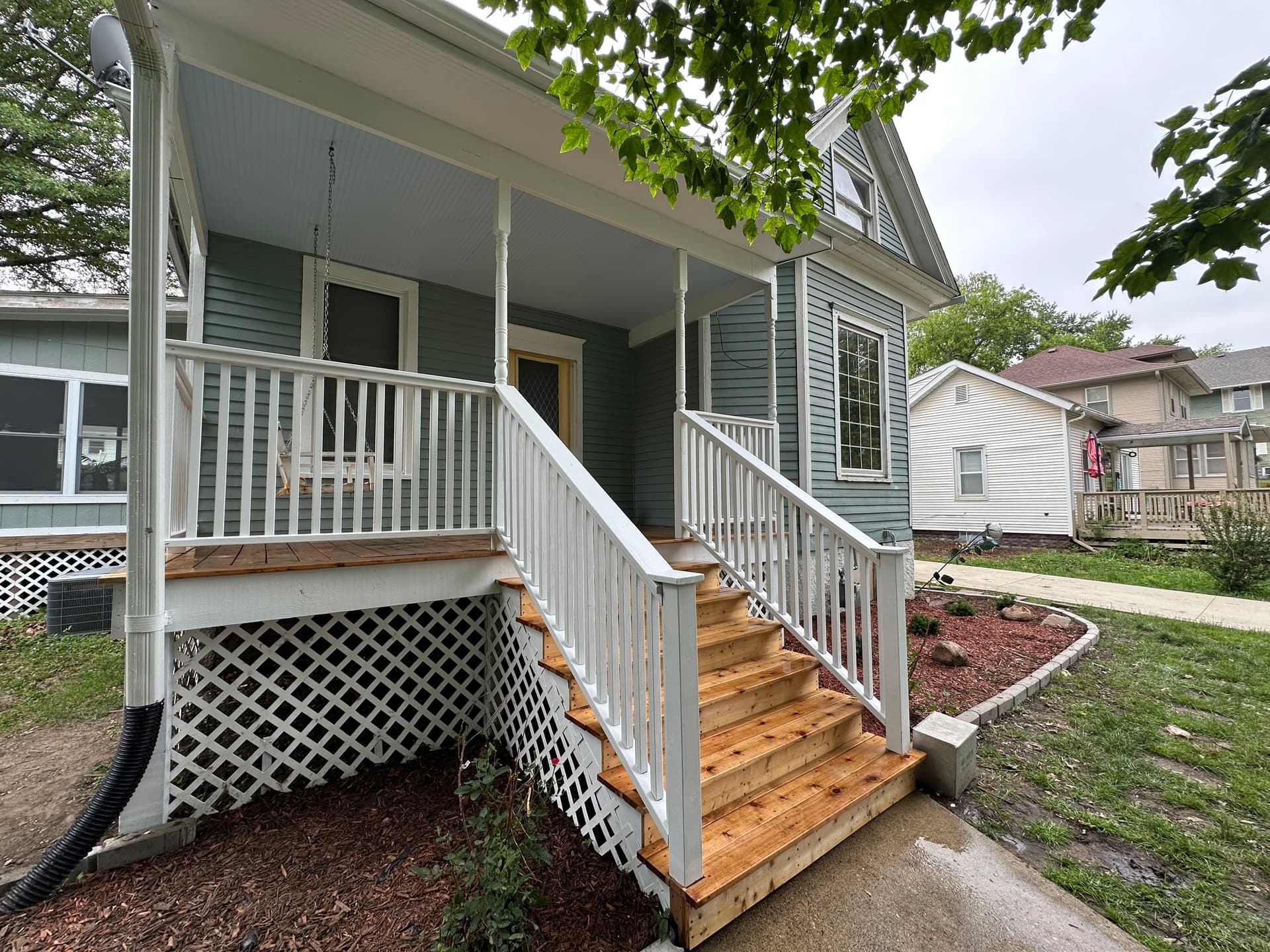 Gallery photos for Front Porch Rebuild with Fresh Cedar Decking and New Stairs: Image #7