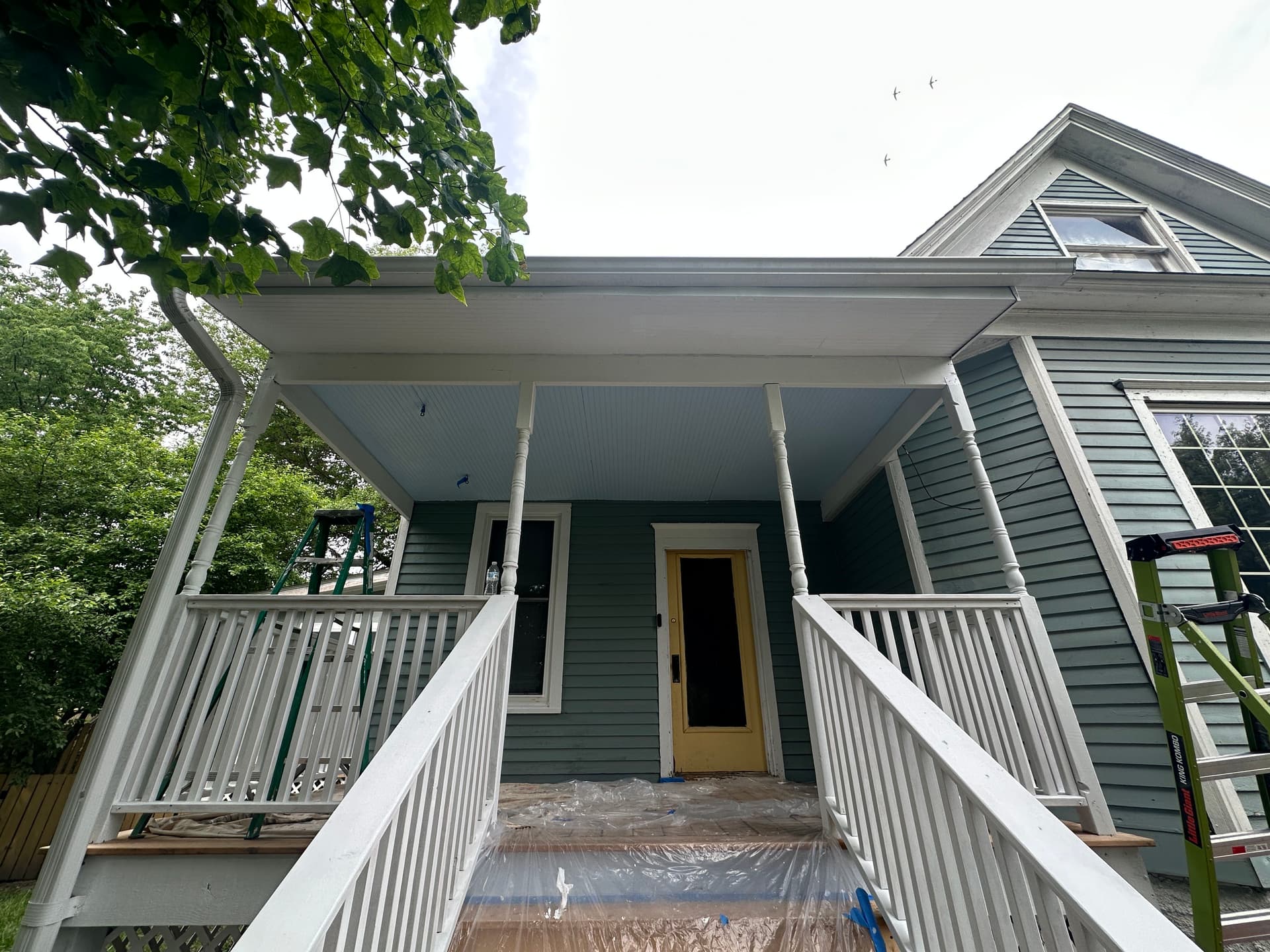 Gallery photos for Front Porch Rebuild with Fresh Cedar Decking and New Stairs: Image #1